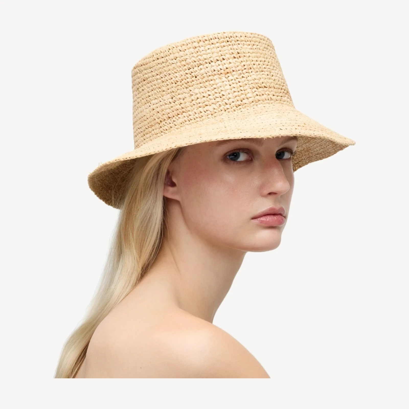 Raffia bucket hat