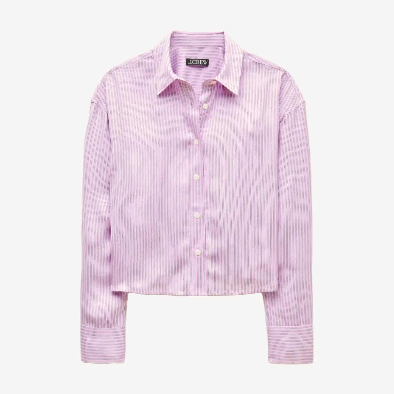 Étienne cropped button-up shirt in viscose twill