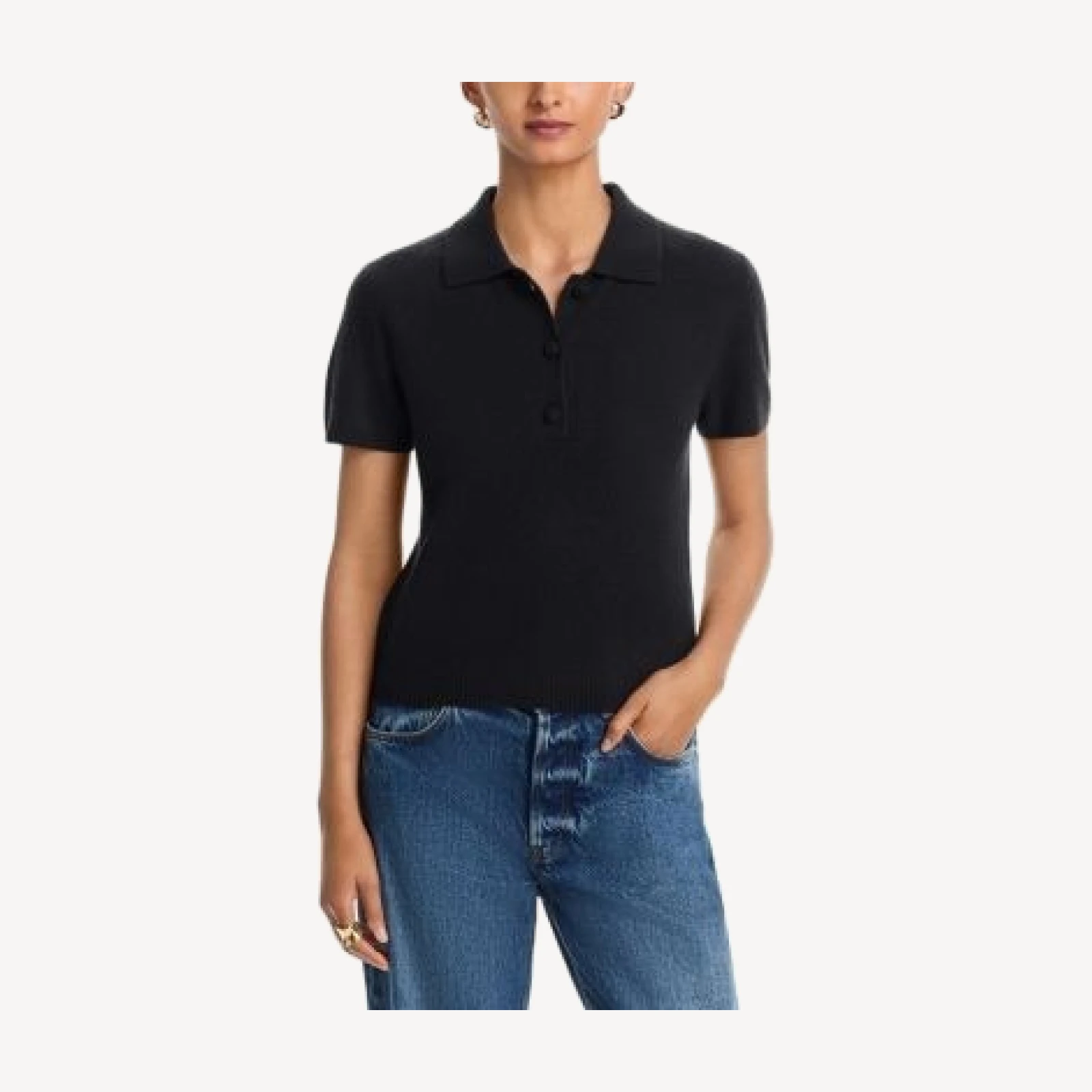 Aqua 100% Cashmere Polo Sweater - Exclusive