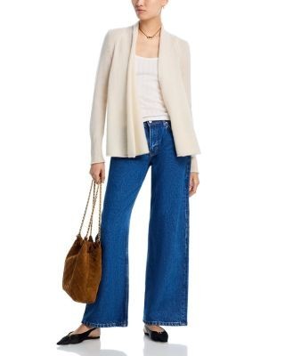 Aqua 100% Cashmere Drape Front Cardigan - Exclusive
