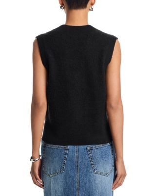 Aqua 100% Cashmere Super Brushed V Neck Sweater Vest - Exclusive