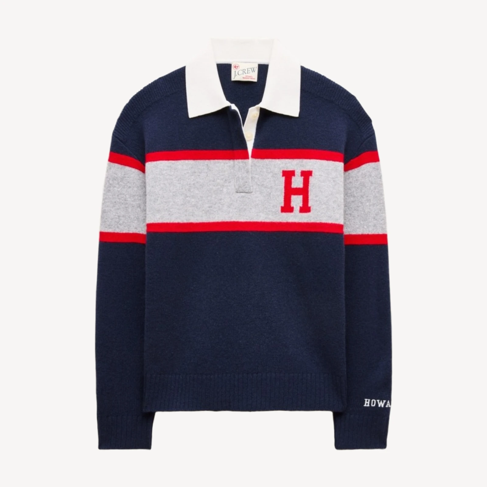 '47 x J.Crew vintage wool Howard University rugby