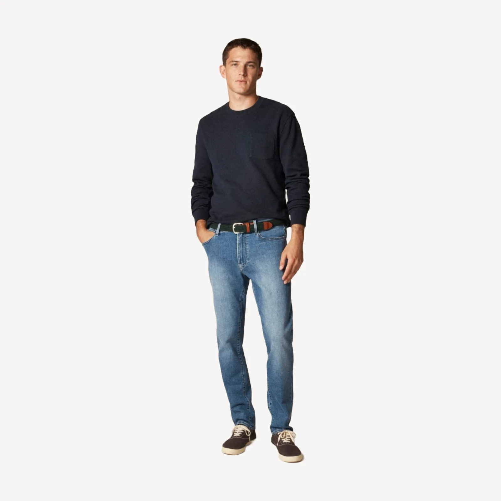 1040 Athletic Tapered-fit stretch jean in medium wash