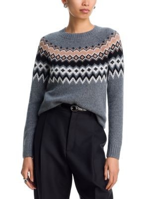 C by Bloomingdale's Cashmere Fairisle Crewneck Sweater - Exclusive