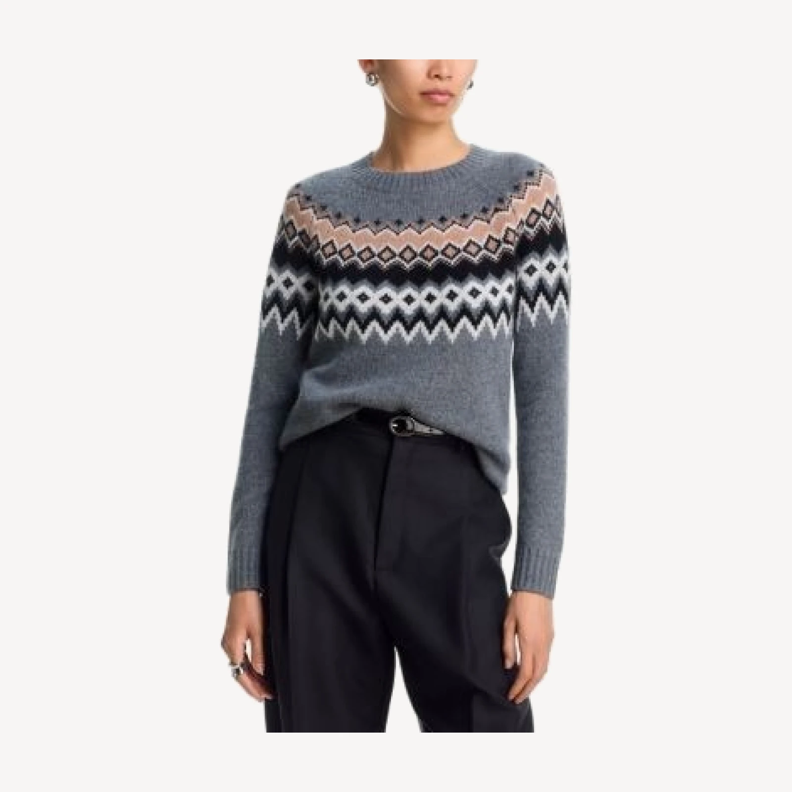 C by Bloomingdale's Cashmere Fairisle Crewneck Sweater - Exclusive