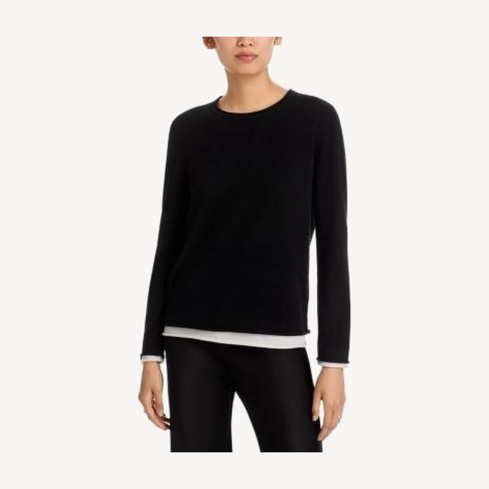 C by Bloomingdale's Cashmere Double Layer Cashmere Crewneck Sweater - Exclusive