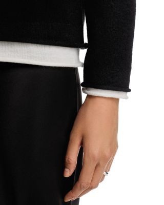 C by Bloomingdale's Cashmere Double Layer Cashmere Crewneck Sweater - Exclusive