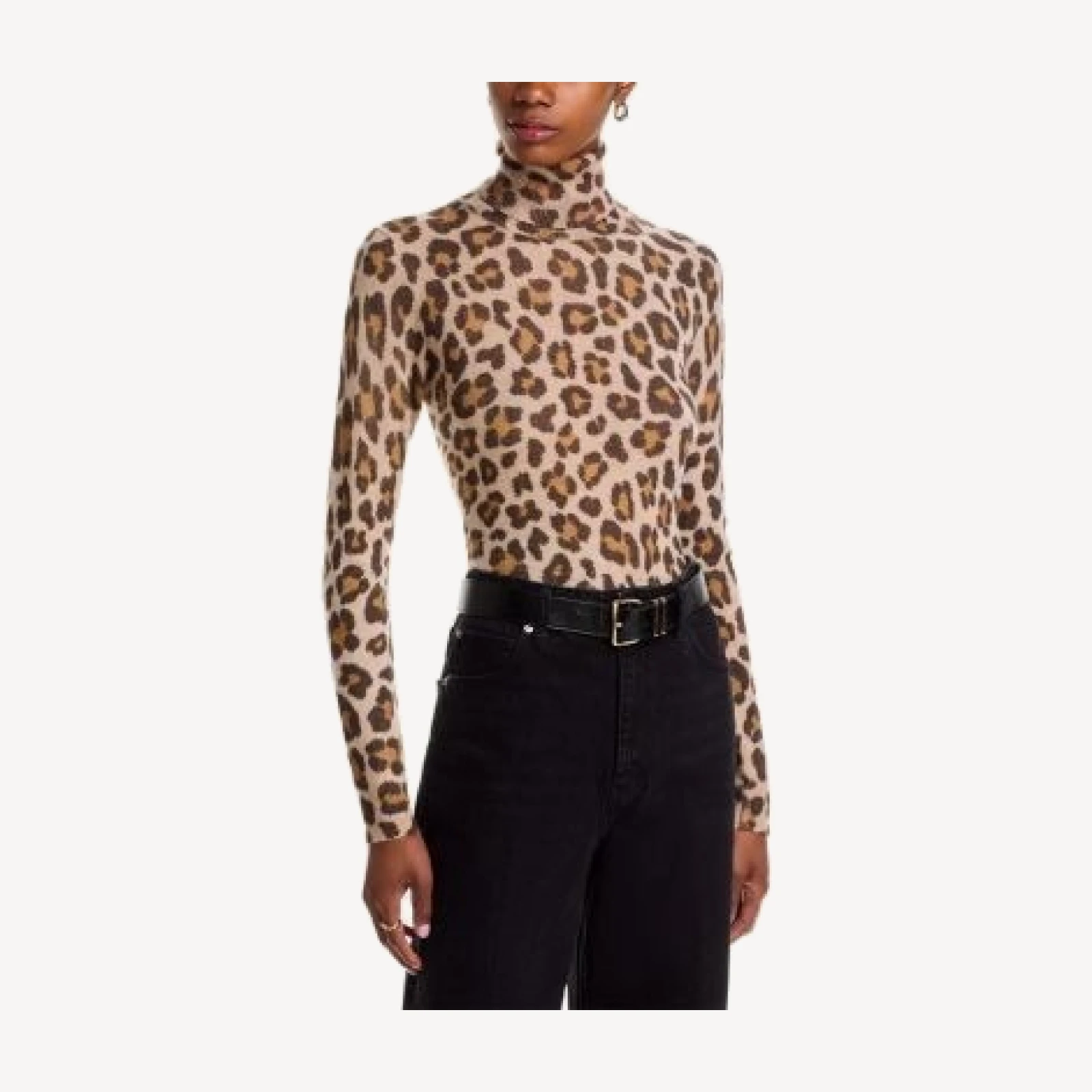 C by Bloomingdale's Cashmere Animal Printed Turtleneck Sweater - Exclusive