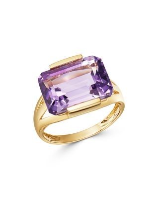 Bloomingdale's Fine Collection Amethyst East-West Ring in 14K Yellow Gold