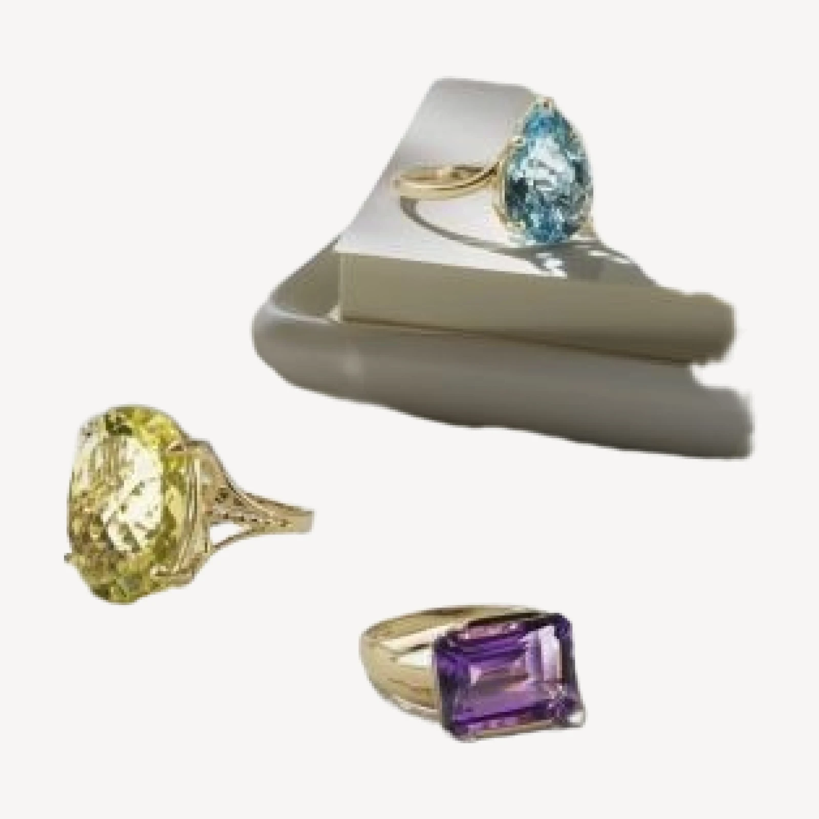 Bloomingdale's Fine Collection Sky Blue Topaz Pear Ring in 14K Yellow Gold