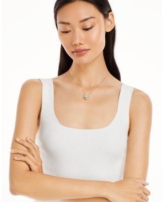 Bloomingdale's Fine Collection Opal & Diamond Sun Pendant Necklace in 14K Yellow Gold, 18