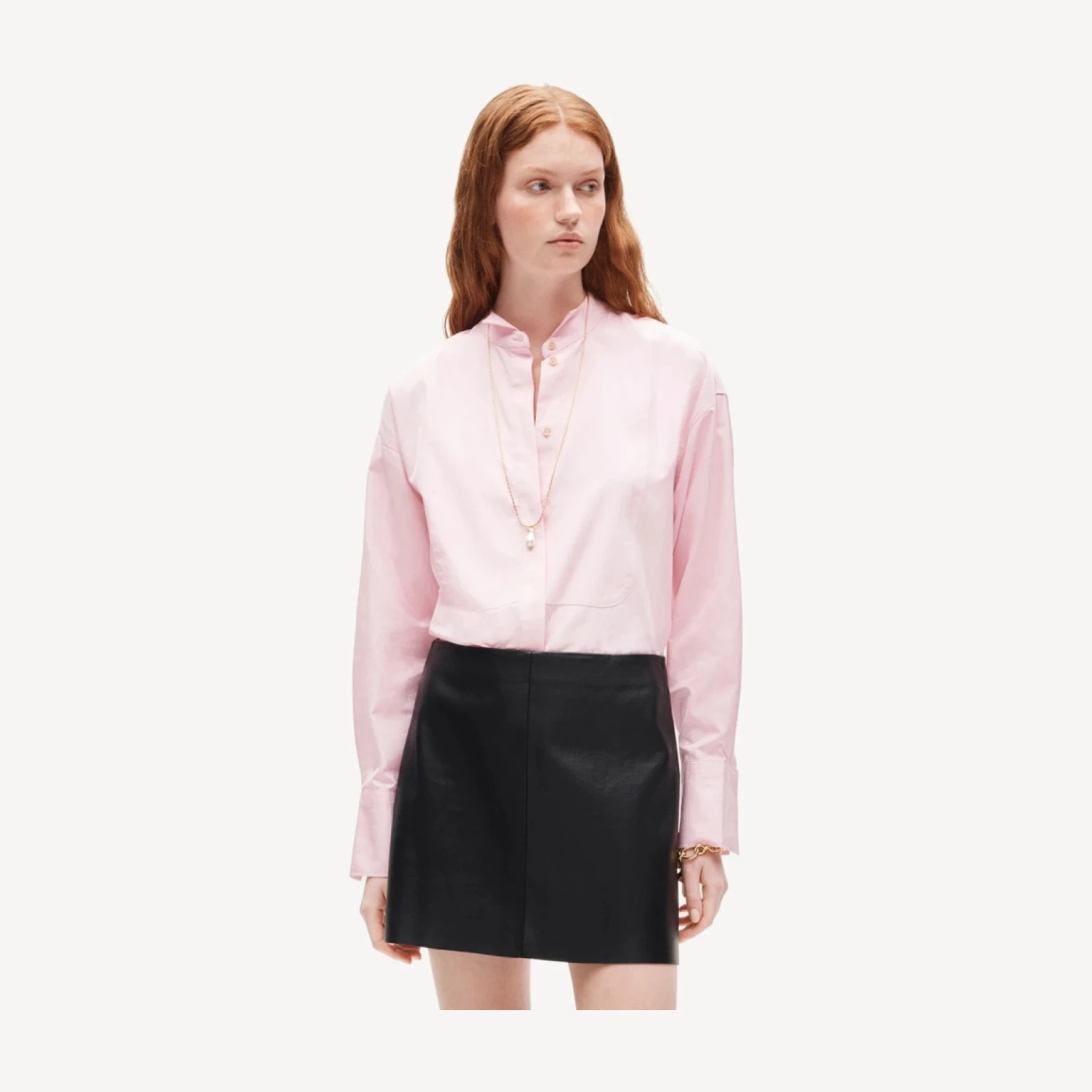 Fairfax mini skirt in leather