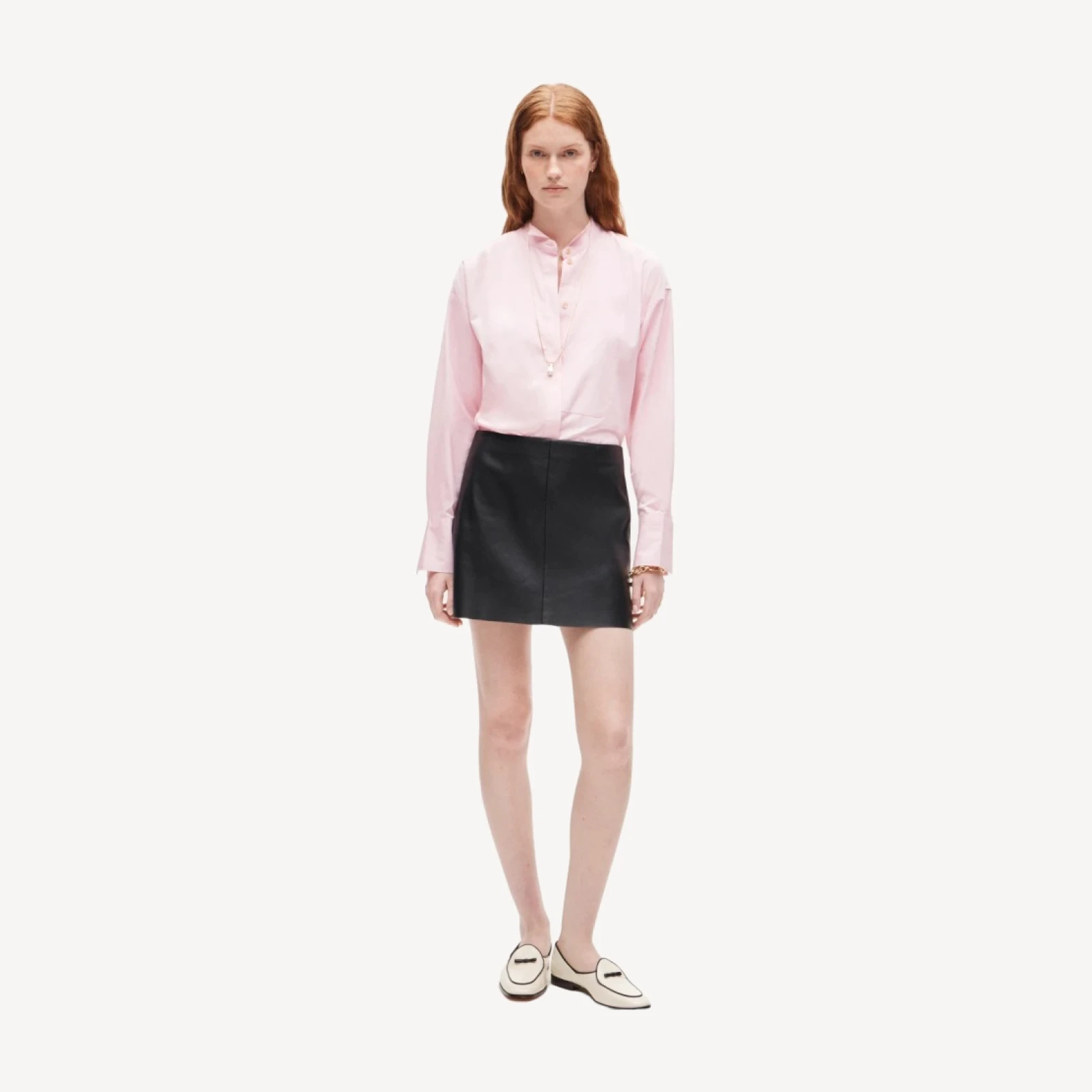 Fairfax mini skirt in leather