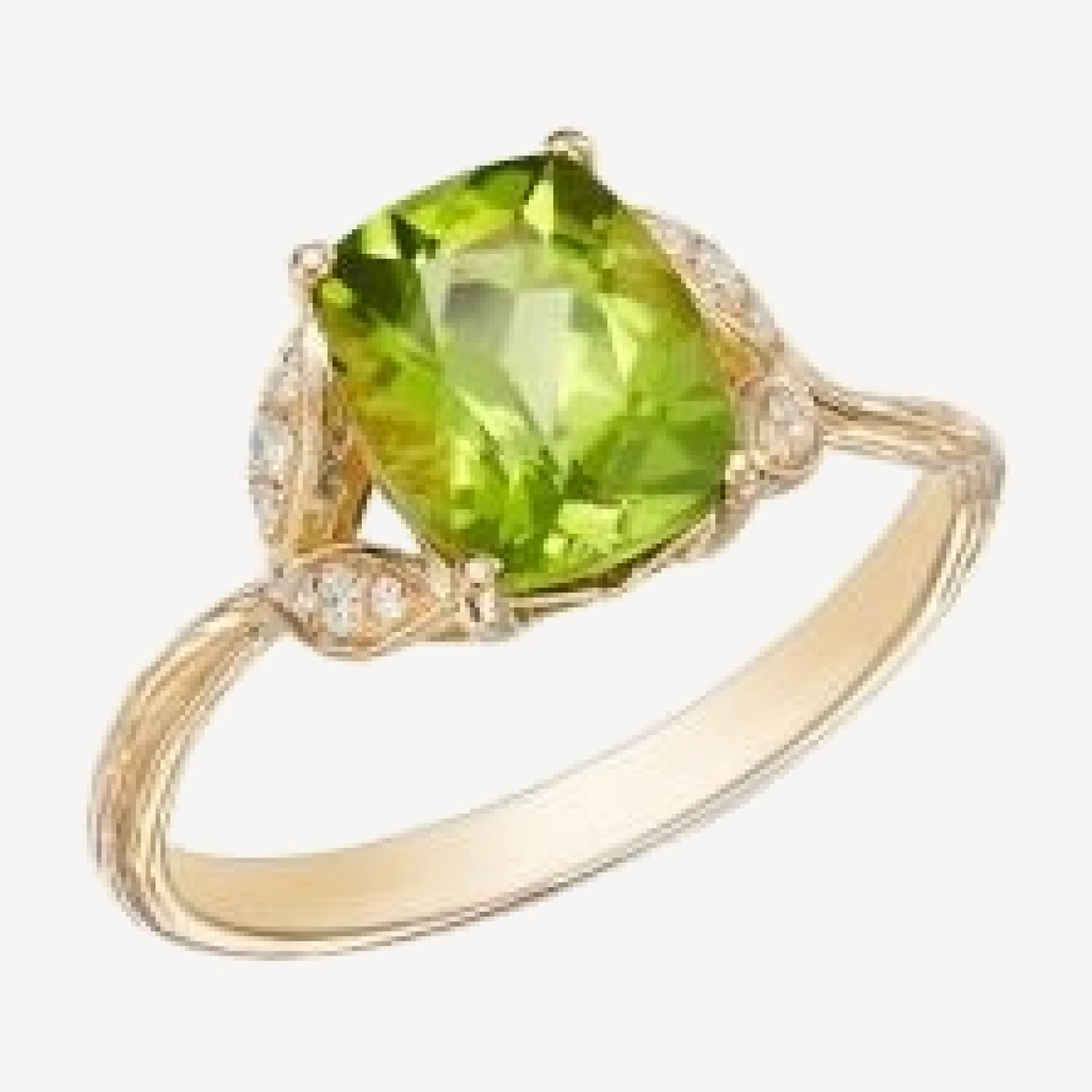 Bloomingdale's Fine Collection Peridot & Diamond Statement Ring in 14K Yellow Gold