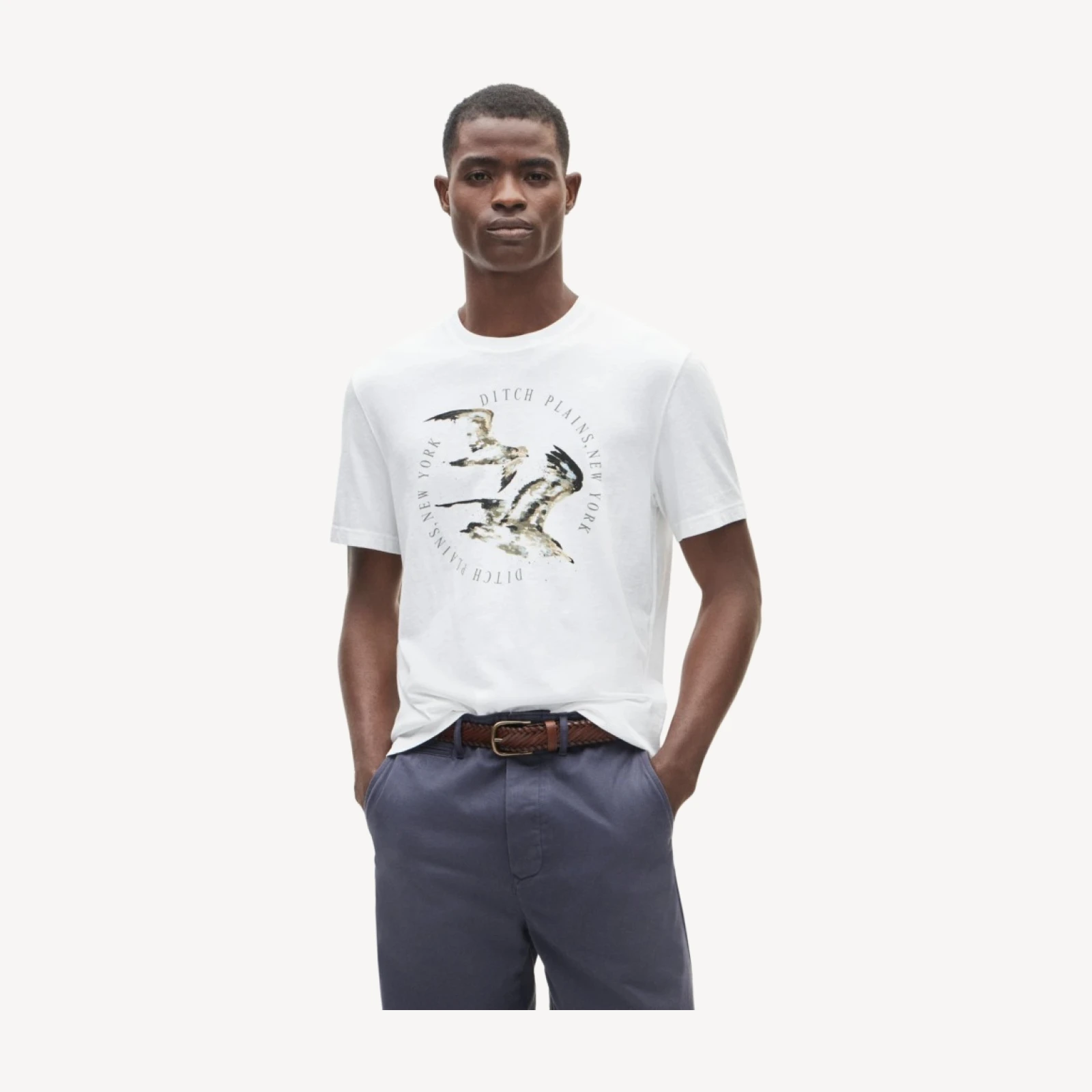 Vintage-wash cotton graphic T-shirt