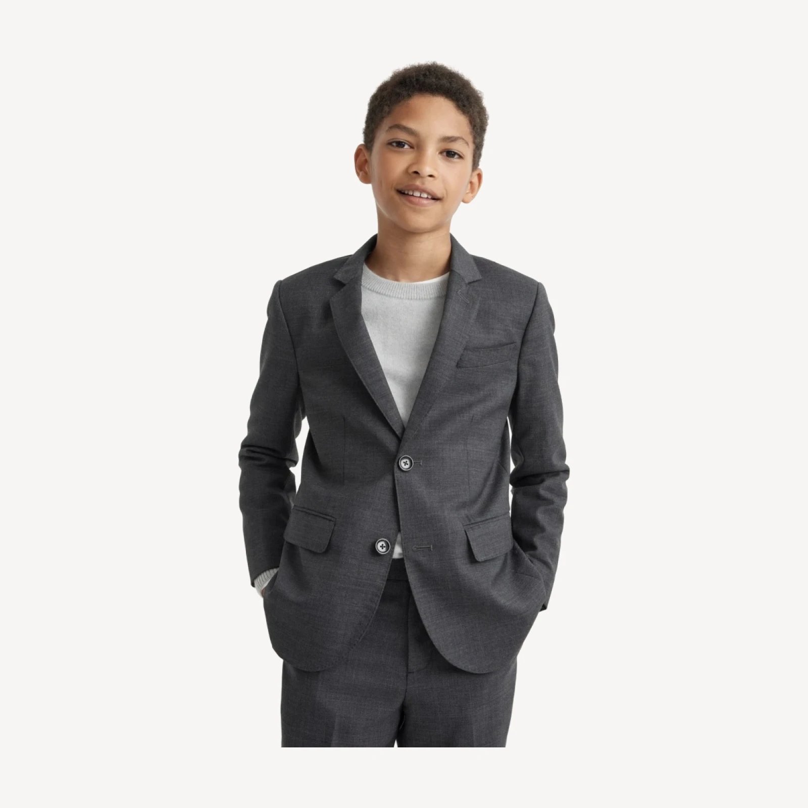 Boys' Ludlow suit jacket in stretch worsted wool blend