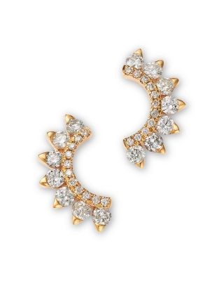 Bloomingdale's Fine Collection Diamond Ear Climbers in 14K Yellow Gold, 0.56 tcw