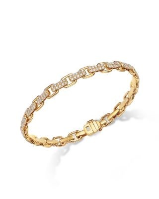 Bloomingdale's Fine Collection Diamond Pave Link Bracelet in 14K Yellow Gold, 1.93 tcw