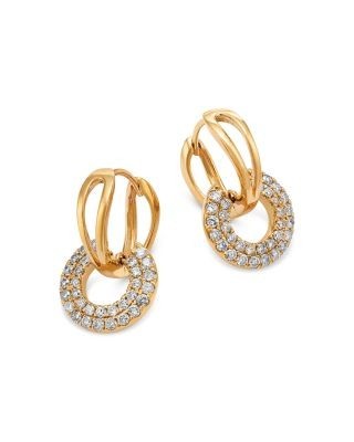 Bloomingdale's Fine Collection Diamond Pave Door Knocker Earrings in 14K Yellow Gold, 0.75 tcw