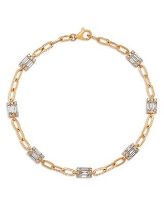 Bloomingdale's Fine Collection Diamond Station Bracelet in 14K Yellow Gold, 0.83 tcw