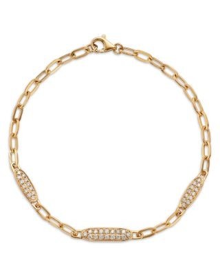 Bloomingdale's Fine Collection Diamond Station Bracelet in 14K Yellow Gold, 0.34 tcw
