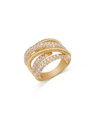 Bloomingdale's Fine Collection Diamond Pave Statement Ring in 14K Yellow Gold, 2.09 tcw