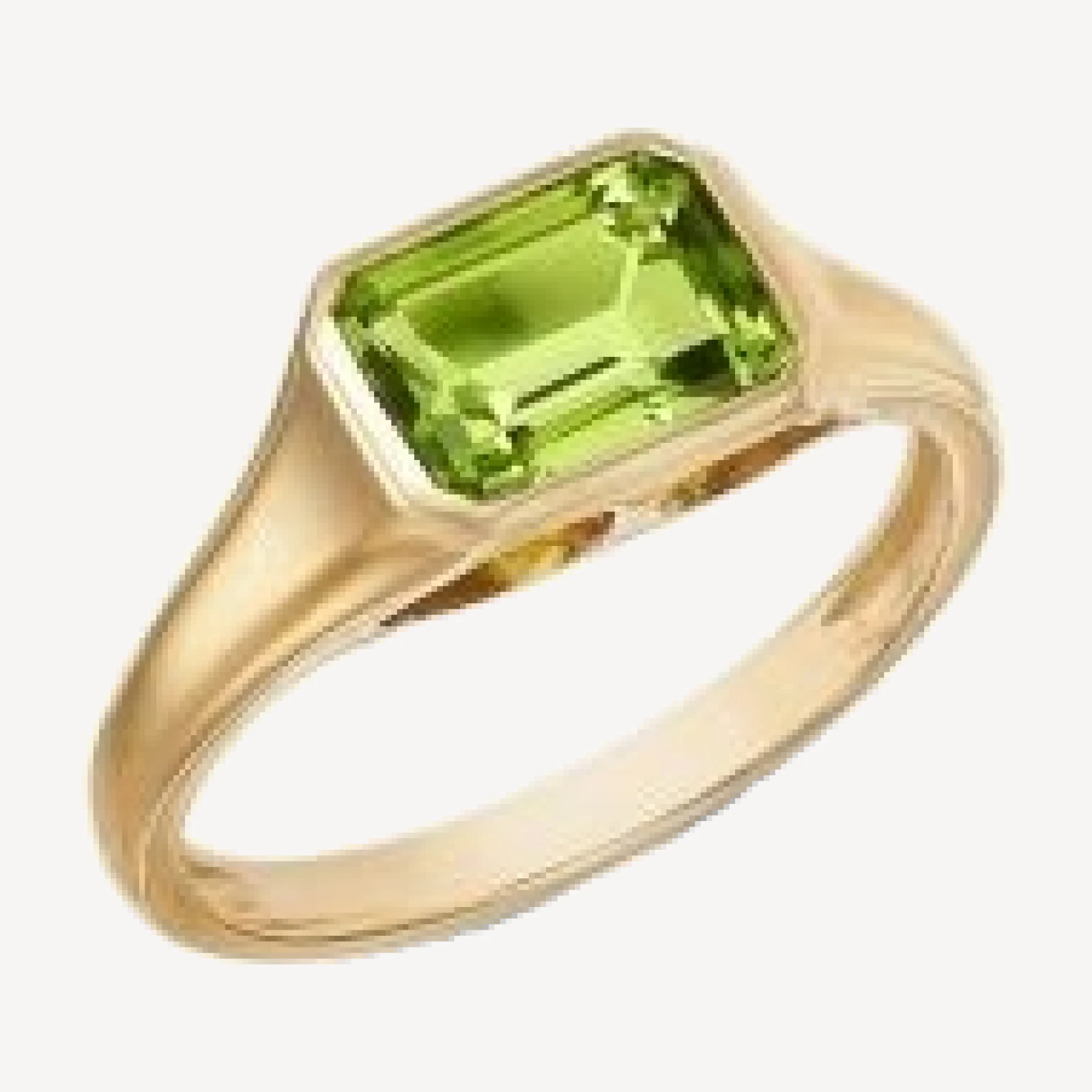 Bloomingdale's Fine Collection Peridot Emerald Cut Ring in 14K Yellow Gold