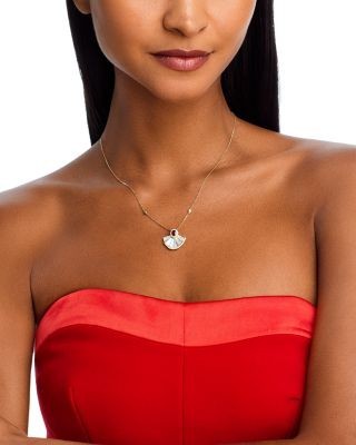 Bloomingdale's Fine Collection Ruby, Mother of Pearl & Diamond Pendant Necklace in 14K Yellow Gold, 18