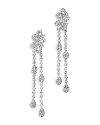 Bloomingdale's Fine Collection Diamond Drop Earrings in 18K White Gold, 3.35 tcw