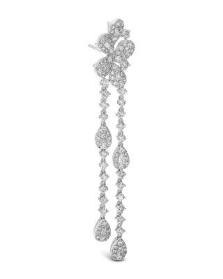 Bloomingdale's Fine Collection Diamond Drop Earrings in 18K White Gold, 3.35 tcw