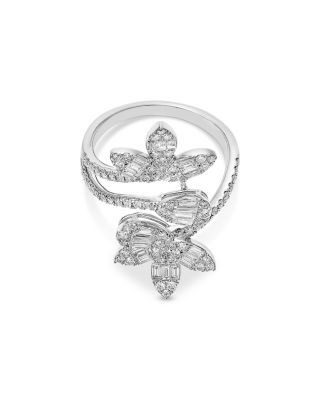 Bloomingdale's Fine Collection Diamond Bypass Ring in 18K White Gold, 1.2 tcw