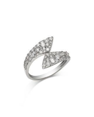 Bloomingdale's Fine Collection Diamond Bypass Ring in 14K White Gold, 1.25 tcw