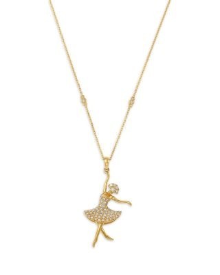 Bloomingdale's Fine Collection Diamond Ballerina Pendant Necklace in 14K Yellow Gold, 0.55 tcw