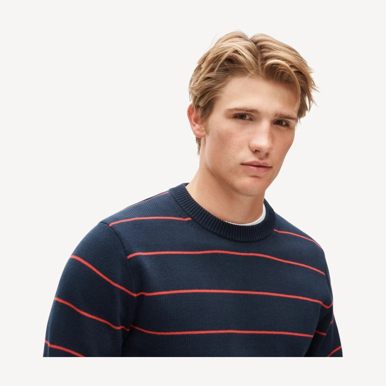 Heritage cotton sweater in stripe