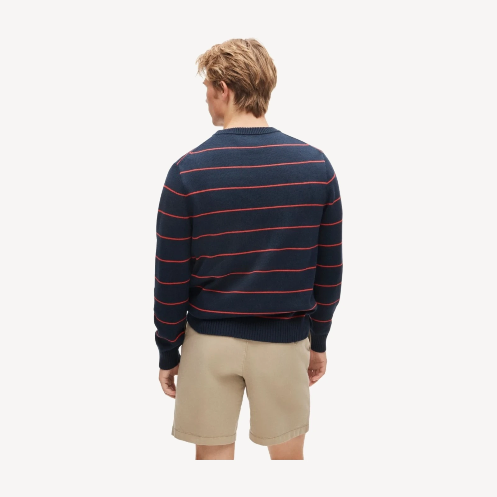Heritage cotton sweater in stripe