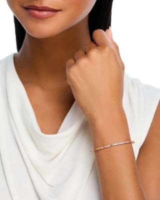 Bloomingdale's Fine Collection Rainbow Sapphire Narrow Bangle Bracelet in 14K Yellow Gold