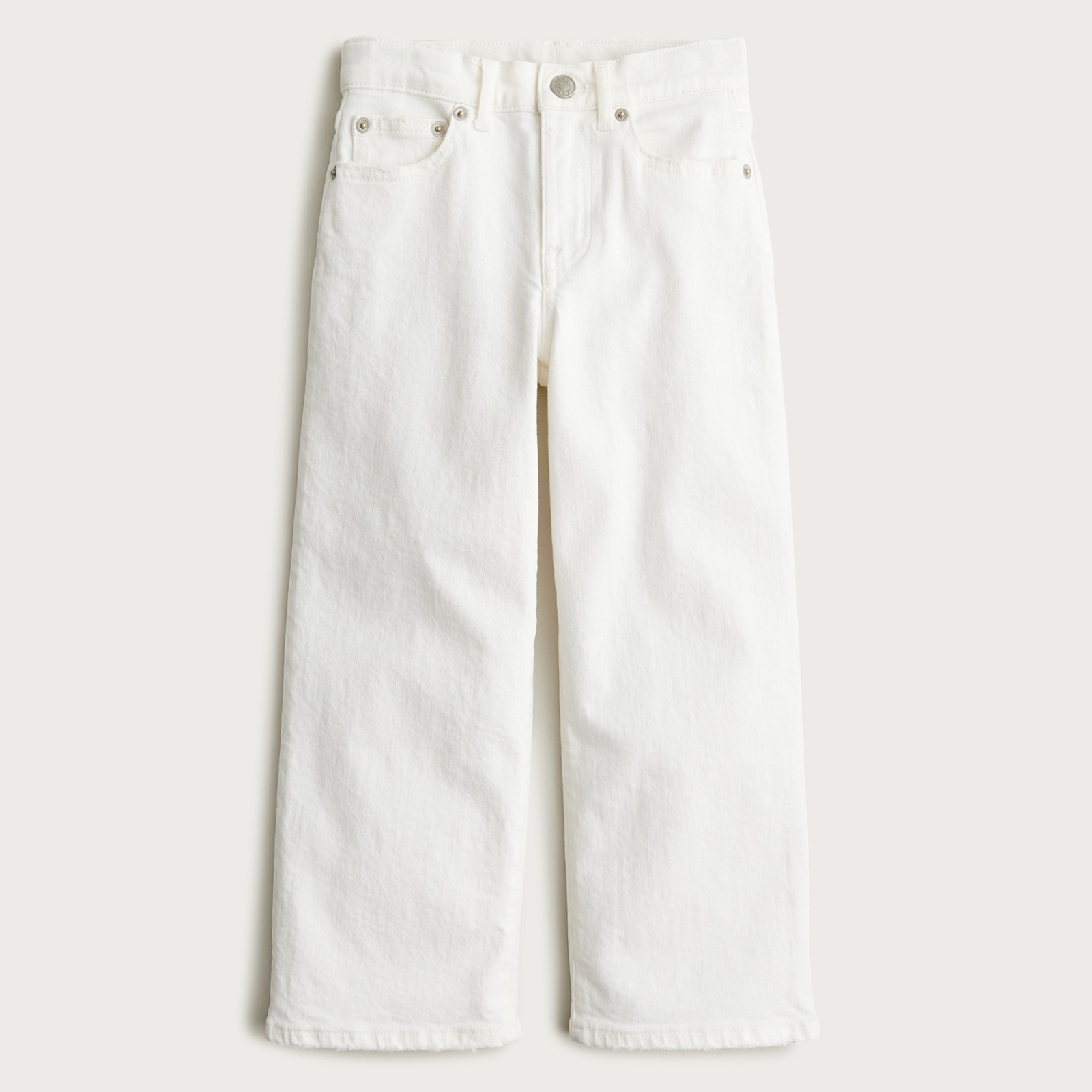 Girls' slim wide-leg jean in white