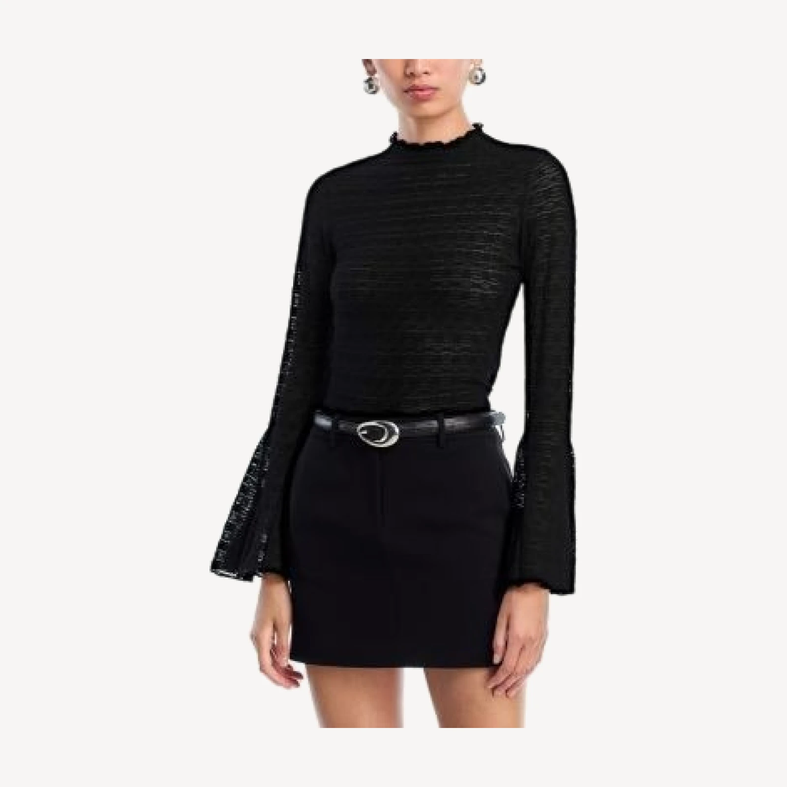 Aqua Puckered Lace Top - Exclusive