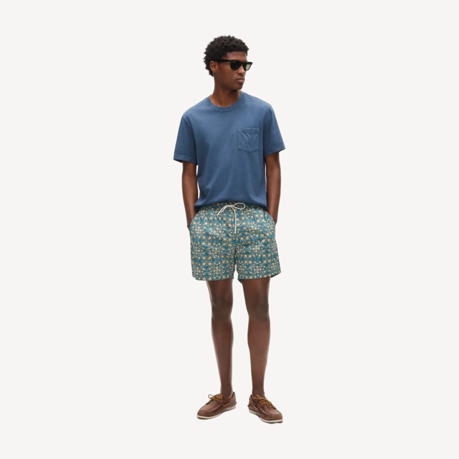 6" soft-lined stretch swim trunk
