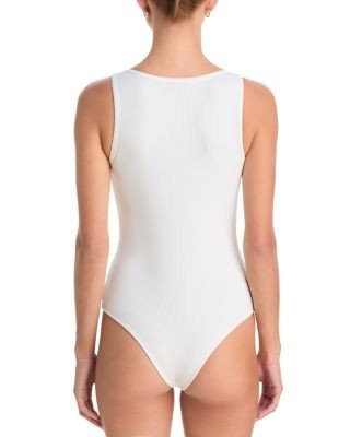 Aqua Ribbed Button Bodysuit - Exclusive