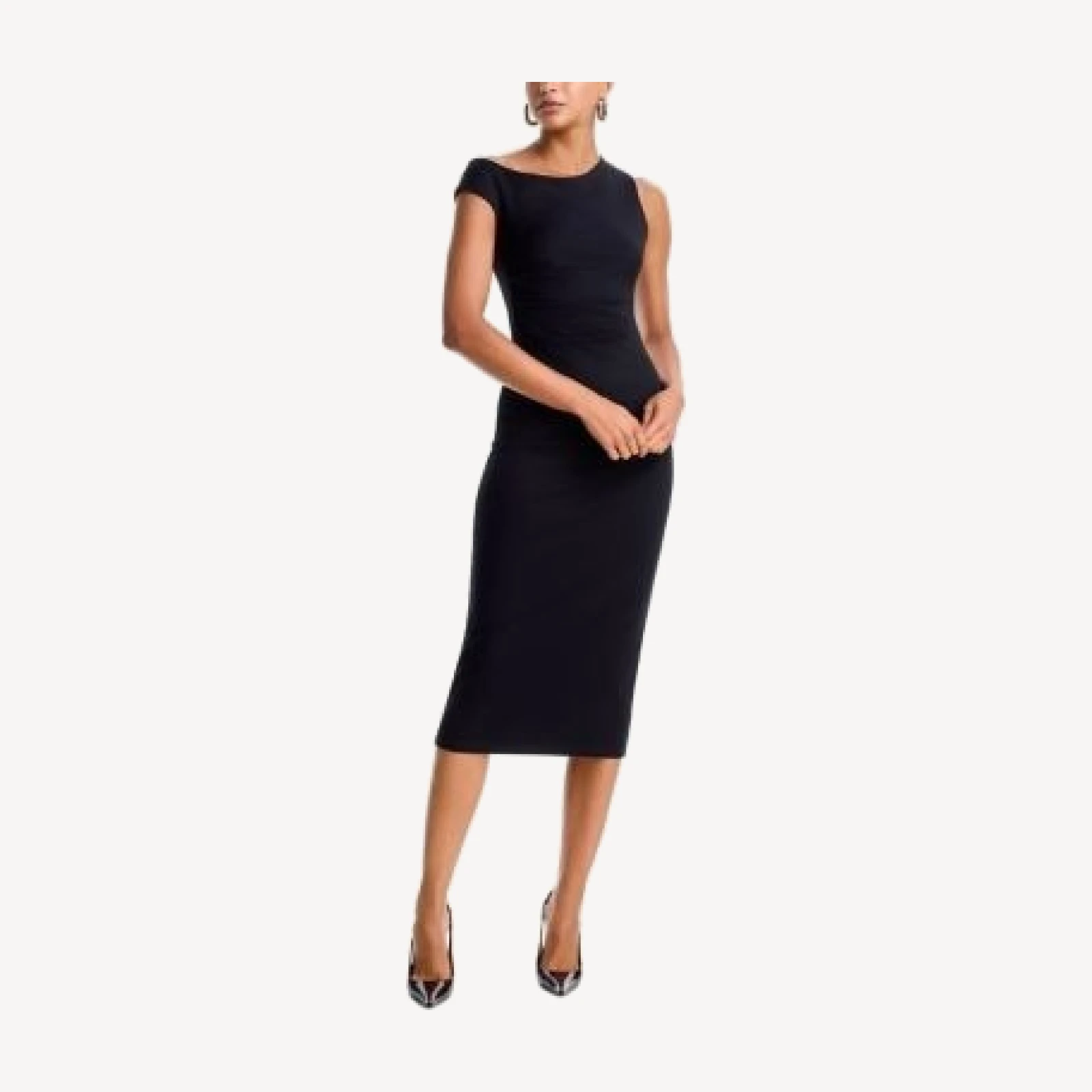 Aqua Asymmetric Midi Dress - Exclusive