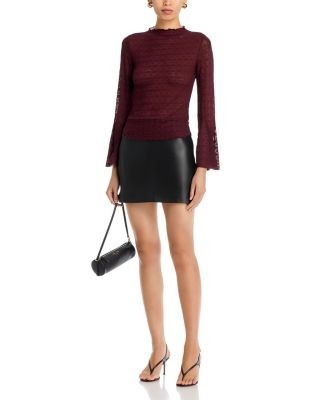 Aqua Puckered Lace Top - Exclusive