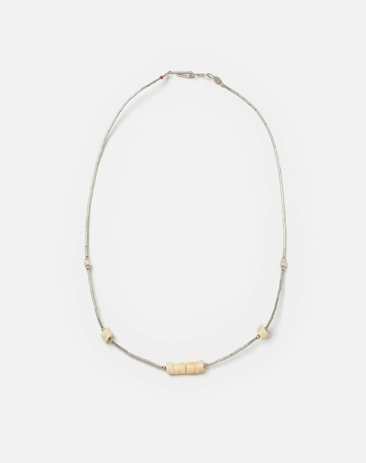 RE/DONE Vintage | 70s White and Tube Bead Necklace | Vintage Necklaces