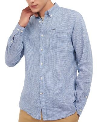 Barbour Linton Long Sleeve Micro Check Pattern Shirt
