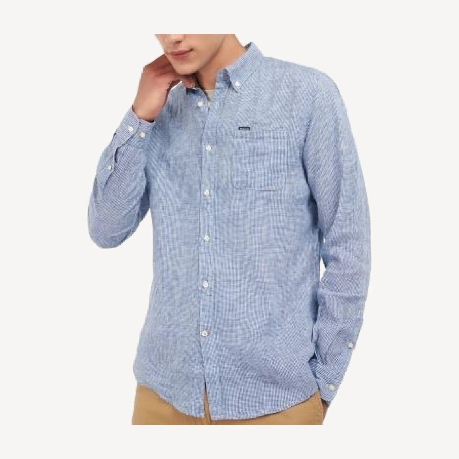 Barbour Linton Long Sleeve Micro Check Pattern Shirt