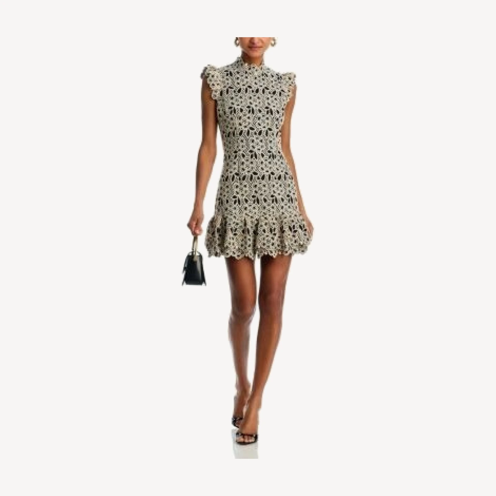 Aqua Floral Mock Neck Mini Dress - Exclusive