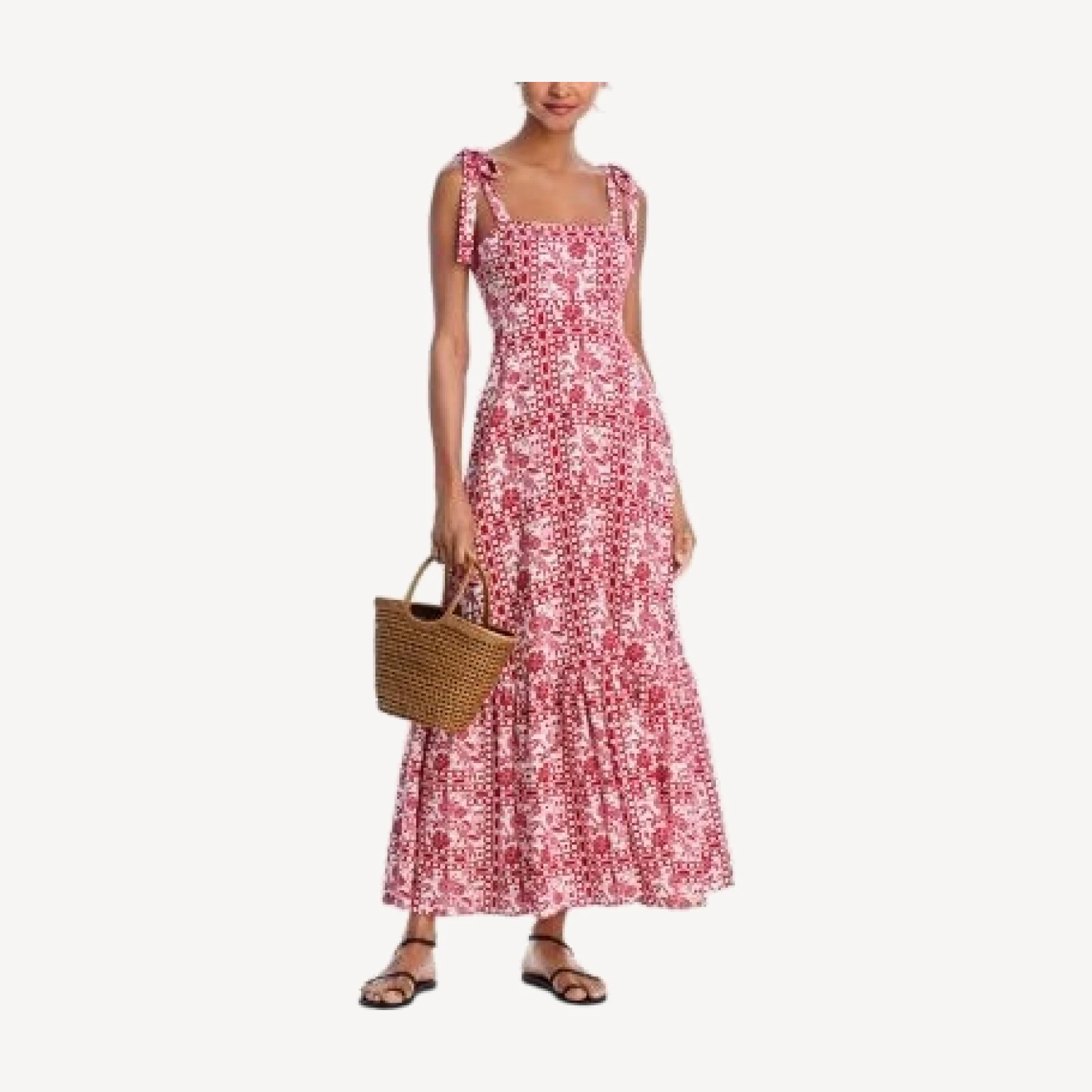 Aqua Tile Print Maxi Dress - Exclusive