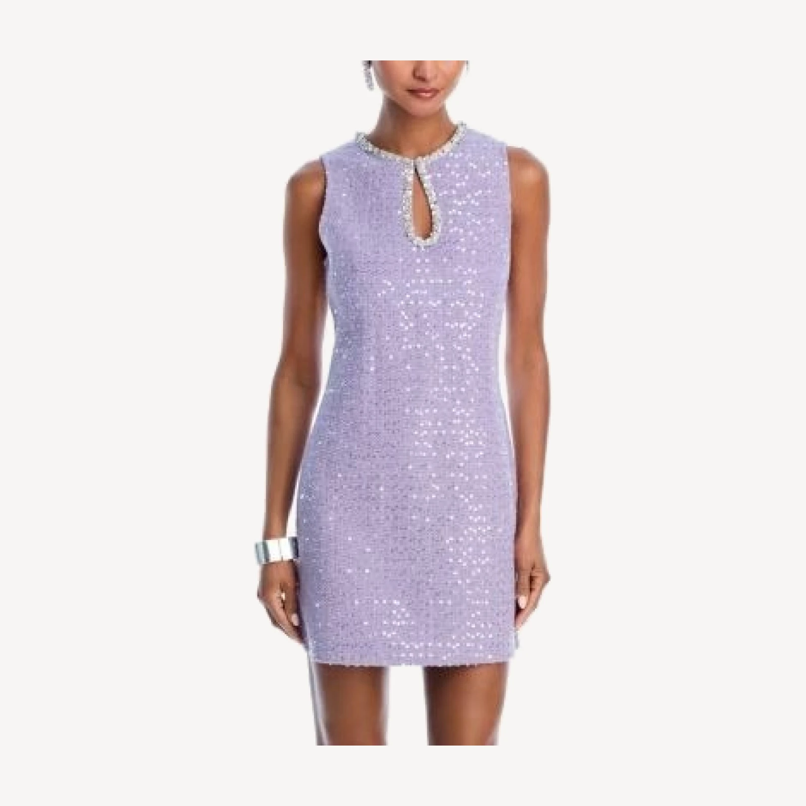 Aqua Sequined Sheath Dress - Exclusive
