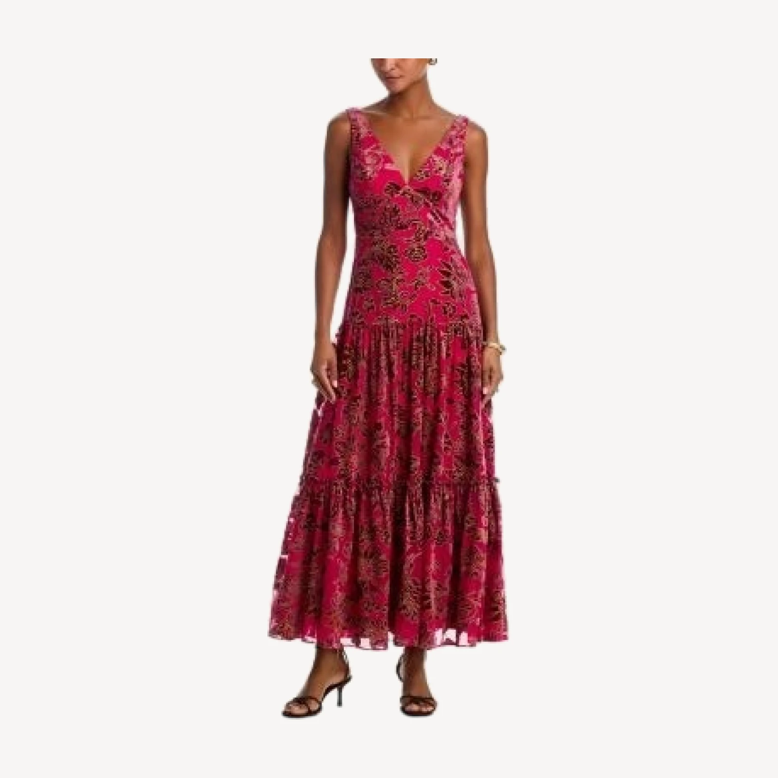 Aqua Velvet Burnout Guest of Maxi Dress - Exclusive