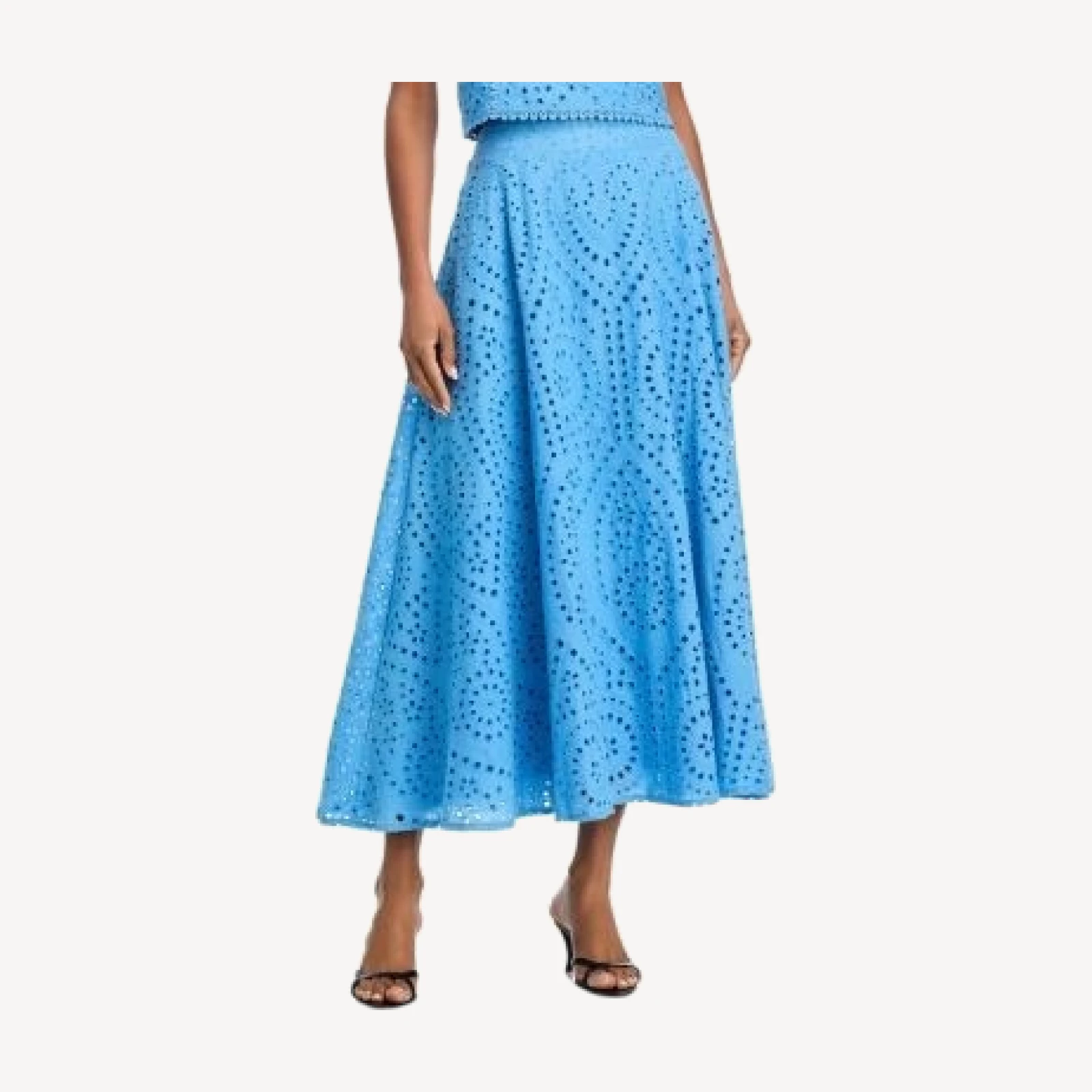 Aqua Eyelet Skirt - Exclusive